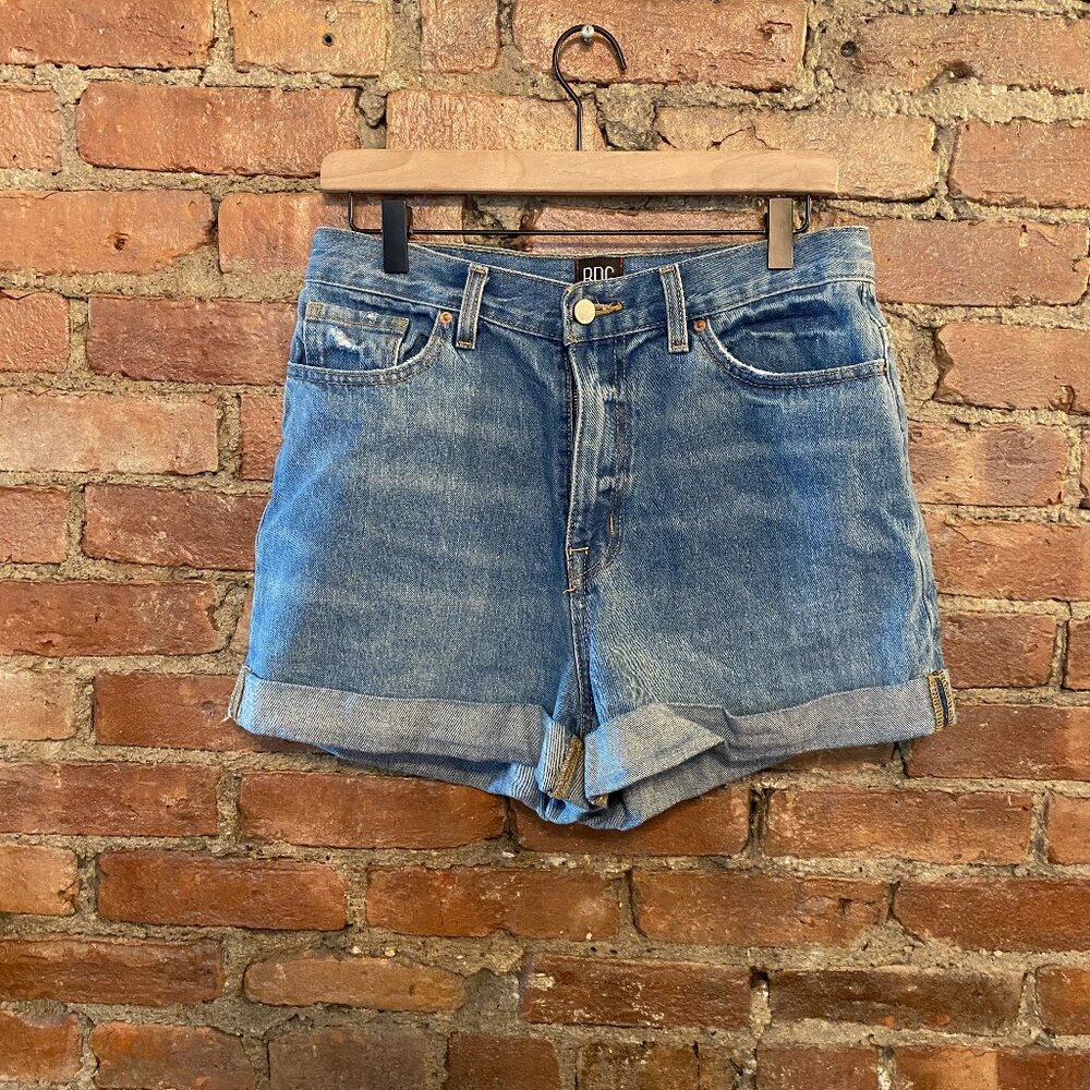 BDG Washed Blue Folded Edge shorts
